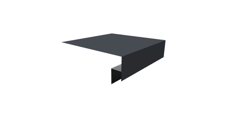 Планка околооконная сложная Блок-хаус new 200х50х27 0,5 Drap TX RAL 7024 мокрый асфальт (2м)