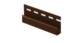 Планка J-трим сайдинга 3050 ЮП (уп 20 шт), цвет коричневый
