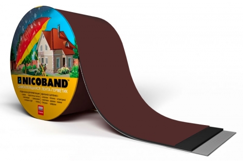 Лента герметизирующая Технониколь Nicoband самоклеящаяся 3мх5см, коричневая