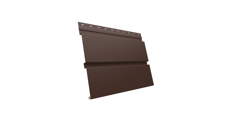 Софит металлический Квадро Брус без перфорации 0,45 PE с пленкой RAL 8017 шоколад