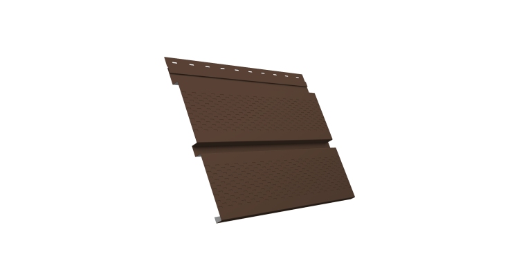 Софит металлический Квадро Брус с перфорацией 0,45 PE с пленкой RAL 8017 шоколад