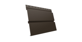 Софит металлический Квадро Брус без перфорации 0,45 Drap TR с пленкой RR 32 темно-коричневый