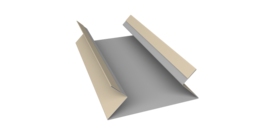 Планка угла внутреннего составная верхняя 0,45 PE с пленкой RAL 1015 светлая слоновая кость (3м)