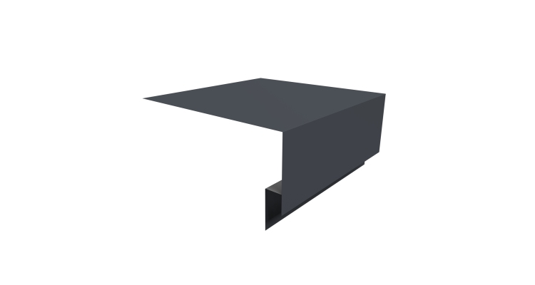 Планка околооконная сложная Экобрус Grand Line 250х75х25 0,45 Drap TR RAL 7024 мокрый асфальт (3м)