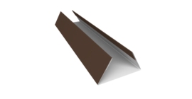 Планка стыковочная составная нижняя 0,5 Satin с пленкой RAL 8017 шоколад (2м)