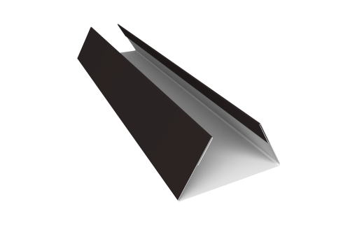 Планка стыковочная составная нижняя 0,5 Drap TX RAL 9005 черный (2м)