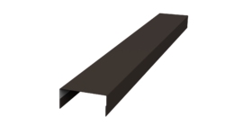 Ламель лицевая 125 забора жалюзи Texas стартовая/финишная для калиток и ворот 0.5 Atlas X с пленкой RR 32 темно-коричневый