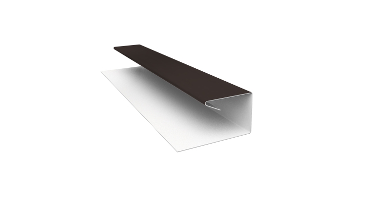 Планка П-образная завершающая сложная (КД) 0,45 Drap RR 32 темно-коричневый (3м)