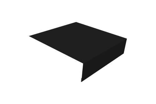 Планка околооконная простая 200х50 0,5 Satin Matt RAL 9005 черный (2м)