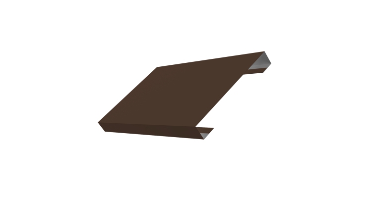 Ламель лицевая 150 забора жалюзи Texas стартовая/финишная для калиток и ворот 0.45 Drap с пленкой RAL 8017 шоколад