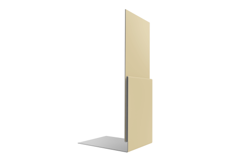 Планка приемная оконная 0,45 PE с пленкой RAL 1015 светлая слоновая кость (3м)