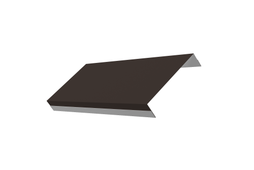 Ламель обратная 125 забора жалюзи Texas стартовая/финишная для калиток и ворот 0,5 Satin Matt TX RR 32 темно-коричневый