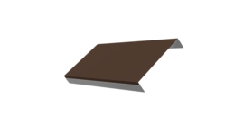 Ламель обратная 150 забора жалюзи Texas стартовая/финишная для калиток и ворот 0,5 Satin с пленкой RAL 8017 шоколад