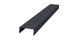 Крышка 30х15 жалюзи Texas 0,45 PE RAL 7024 мокрый асфальт (2,5м)