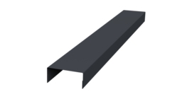 Крышка 45х20 жалюзи Texas 0,7 PE RAL 7024 мокрый асфальт (2,5м)