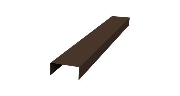 Крышка 45х20 жалюзи Texas 0,5 Satin Matt RAL 8017 шоколад (2,5м)