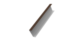 Декоративная накладка на столб универсальная 60х60 для забора жалюзи 0,5 Rooftop Бархат RAL 8017 шоколад (2м)