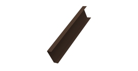 Декоративная накладка на столб универсальная 60х60 для забора жалюзи 0,5 Atlas X RAL 8017 шоколад (2м)
