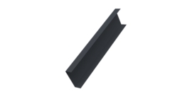 Декоративная накладка на столб универсальная 62х55 для забора жалюзи 0,45 Drap TwinColor RAL 7024 мокрый асфальт (2,5м)