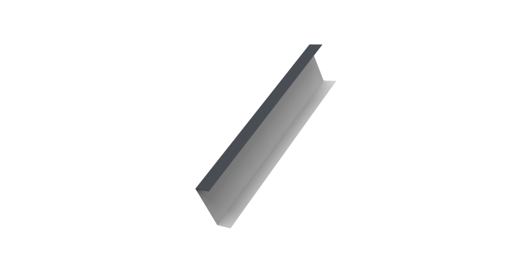 Декоративная накладка на столб универсальная 80х80 для забора жалюзи 0,5 Drap TX RAL 7024 мокрый асфальт (2,5м)