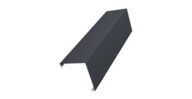 Декоративная накладка на столб универсальная угловая 62х55 для забора жалюзи 0,45 Drap TX RAL 7024 мокрый асфальт (2м)