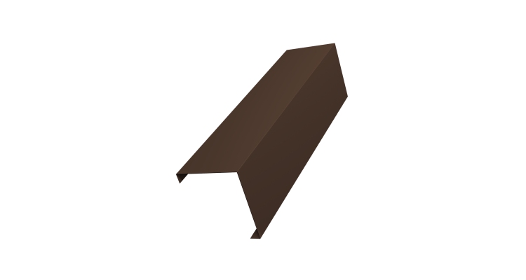 Декоративная накладка на столб универсальная угловая 62х55 для забора жалюзи 0,45 Drap-double TX RAL 8017 шоколад (2,5м)