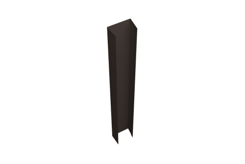 Крепежная планка верхняя Texas 0,45 PE-Double RR 32 темно-коричневый (1,8м)