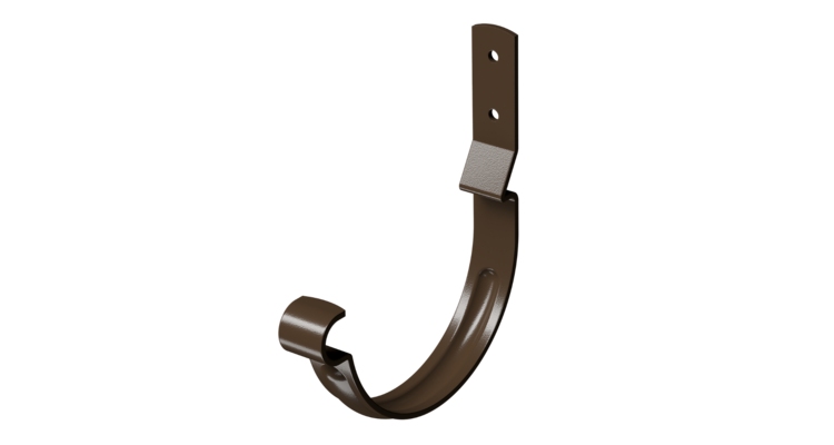 Карнизный крюк для желоба короткий Stal Premium, каштан