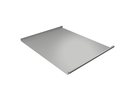 Фальц двойной стоячий Grand Line 0,45 Drap TX с пленкой на замках RAL 7047 телегрей 4