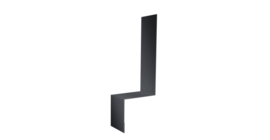 Планка примыкание боковое фальц 0,5 Satin Matt RAL 7024 мокрый асфальт (2м)