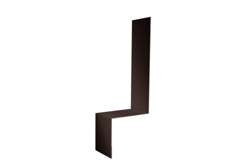 Планка примыкание боковое фальц 0,5 PE с пленкой RAL 8017 шоколад (2м)