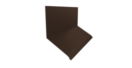 Планка примыкание верхнее к стене фальц Grand Line 150х130х20 0,5 Drap RAL 8017 шоколад (2м)