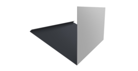 Планка примыкание верхнее к трубе фальц 0,5 Drap RAL 7024 мокрый асфальт (2м)