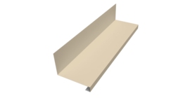 Планка примыкание нижнее к трубе фальц Grand Line 0,5 Satin с пленкой RAL 1015 светлая слоновая кость (2м)