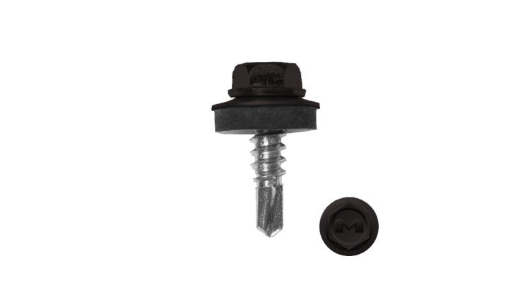 Саморез по металлу Daxmer 5,5х19 RAL 8019 (250) сверло №3