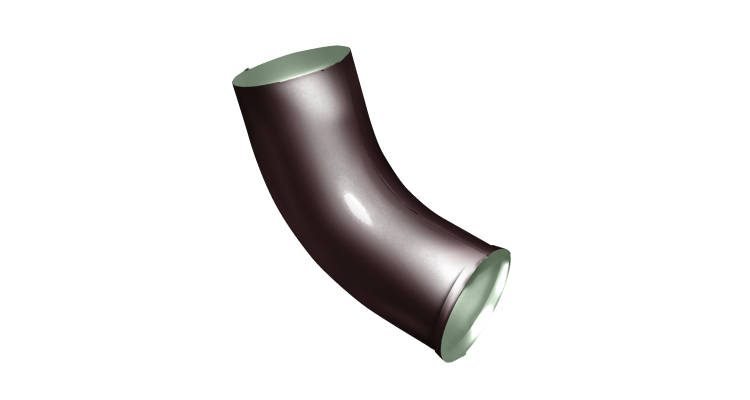 Колено стока GL PE 100 мм RAL 8017 шоколад