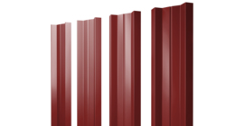 Штакетник М-образный А с прямым резом 0.5 Satin RAL 3011 коричнево-красный