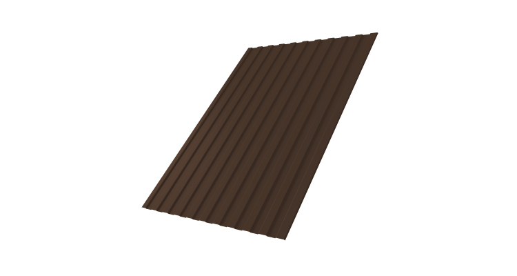 Профнастил С8А GL 0,5 GreenCoat Pural BT RR 887 шоколадно-коричневый (RAL 8017 шоколад)