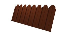 Профнастил С10A фигурный 0,45 PE RAL 3009 оксидно-красный